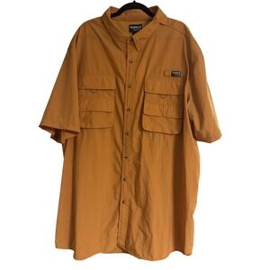 Guide Series Trinity Bay Fishing Shirt Mens 3XLT Orange Short Sleeve Nylon NWT